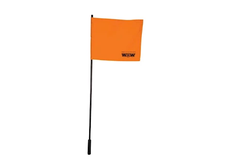 WOW FLAG WITH 48 IN. POLE - ORANGE